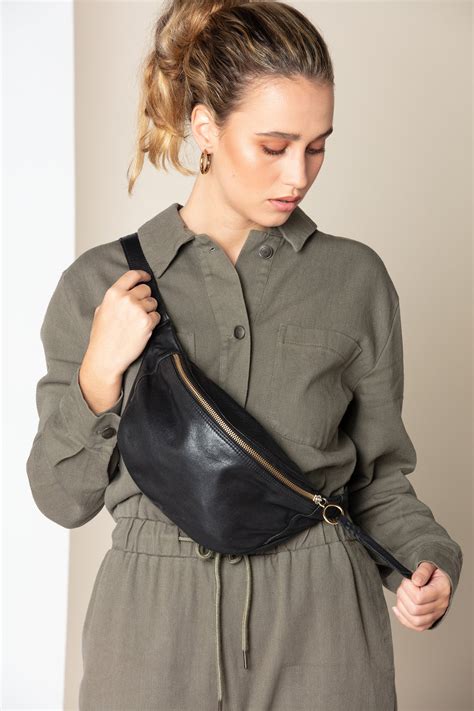 leather cross body bum bag